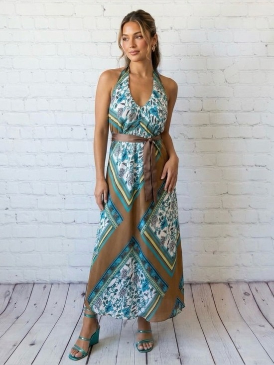 Max Rave Dresses & Skirts - Y2K Max Rave Halter Dress SzM EUC